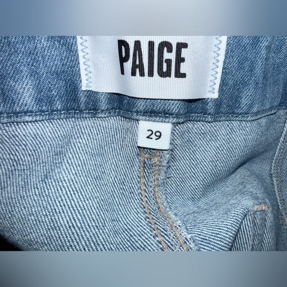 PAIGE “Anessa 31” Raw Hem Viva Light Blue Like New Size 29 - Picture 9 of 12